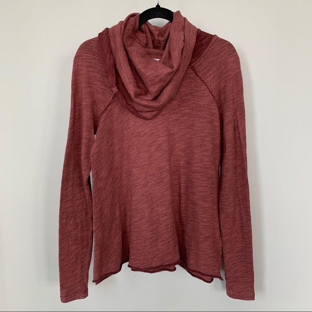 FP Beach Cowl Neck Long Sleeve Top Size S/M